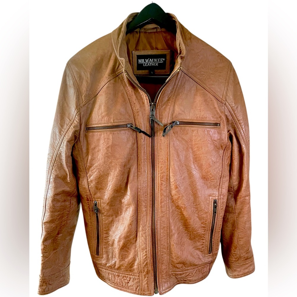 Milwaukee soft leather jacket men’s  S